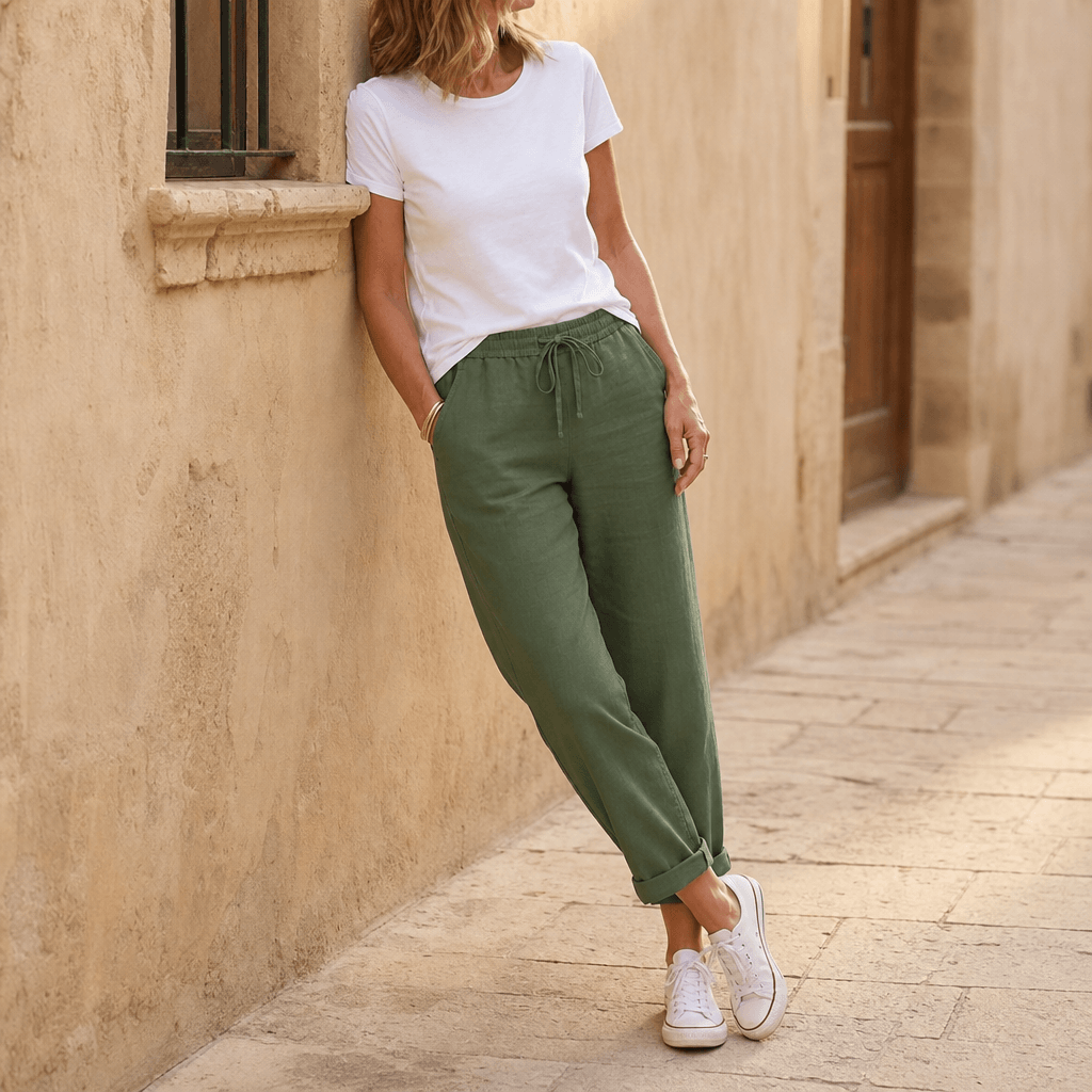 Linèvre — Entspannt gerade Leinenhose