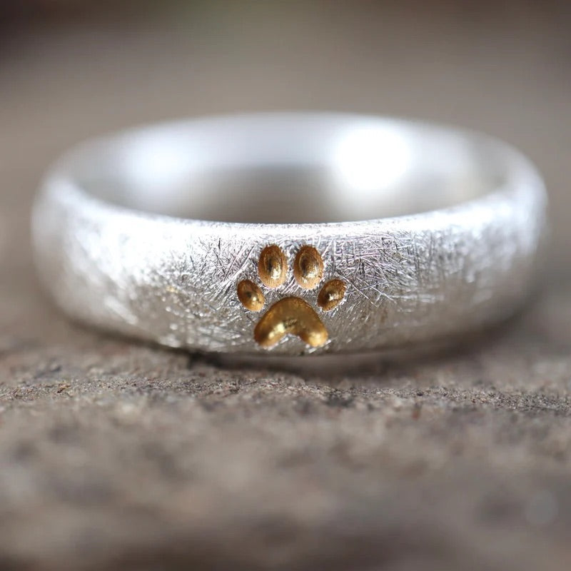 Malens — Silber Pfotenabdruckring