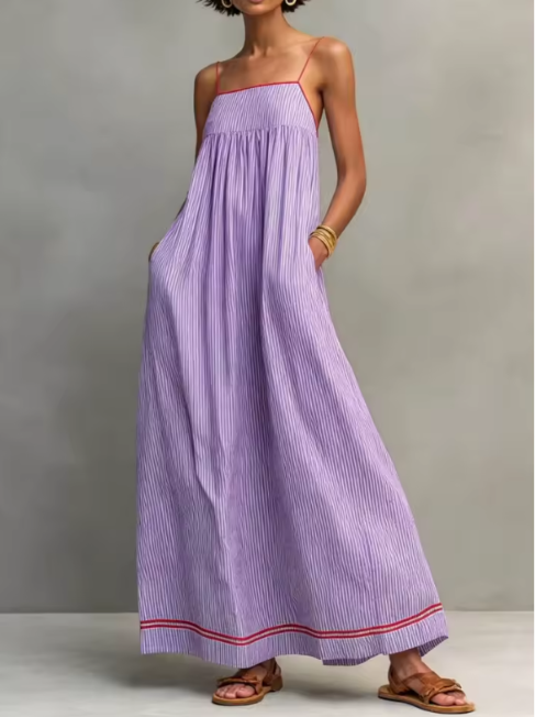 Pamela — Fließendes Atmungsaktives Maxikleid