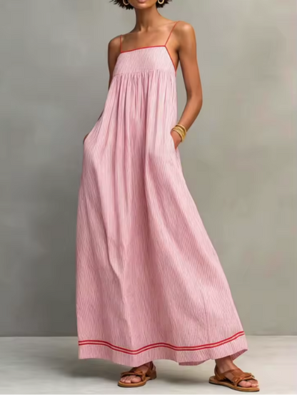 Pamela — Fließendes Atmungsaktives Maxikleid