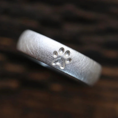Malens — Silber Pfotenabdruckring