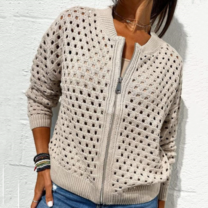 Solmaire — Hohstrick Zip-Up Cardigan