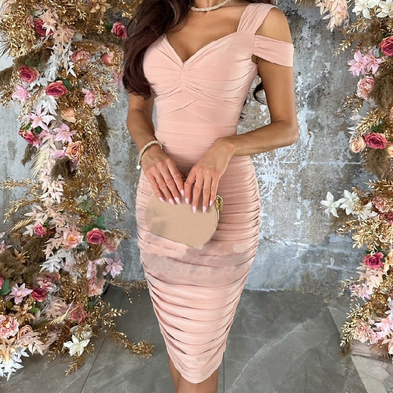 Nadalyn — Off-Shoulder Slim-Fit Bodycon Kleid