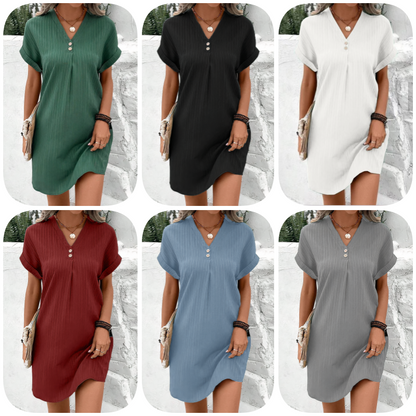 Solène — Kurzärmliges Midikleid