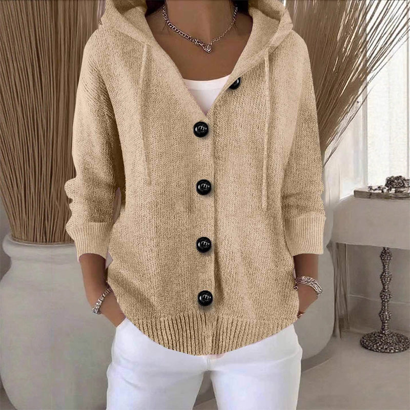 Linden — Grobstrickcardigan mit Kapuze