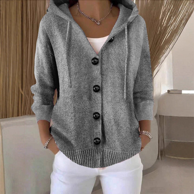 Linden — Grobstrickcardigan mit Kapuze