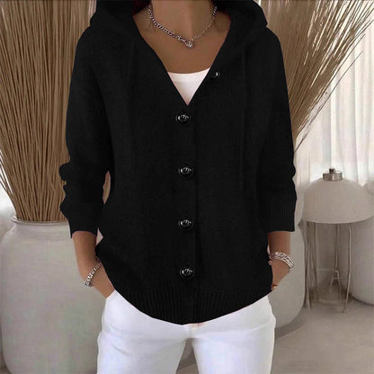 Linden — Grobstrickcardigan mit Kapuze