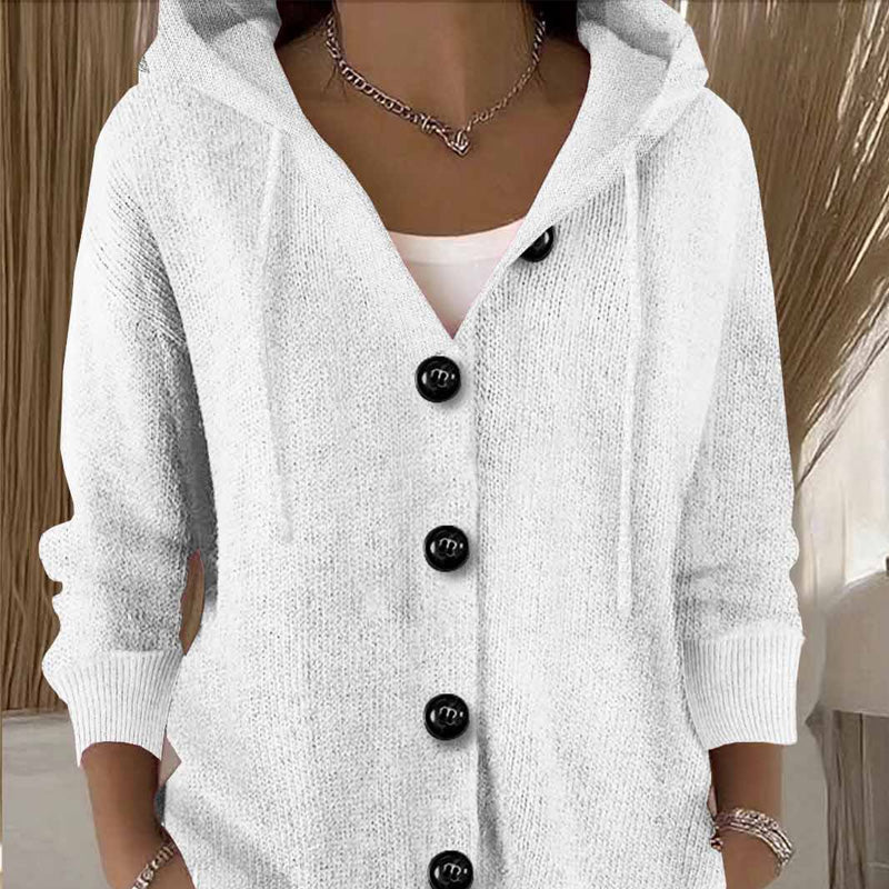 Linden — Grobstrickcardigan mit Kapuze