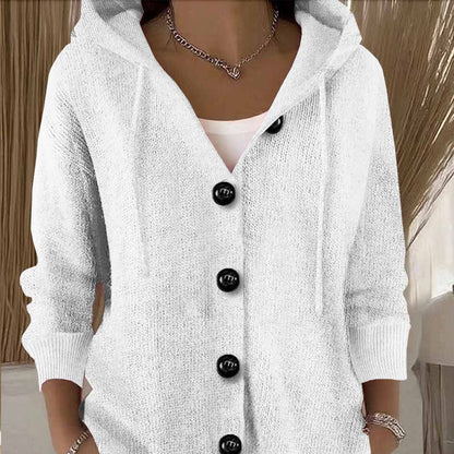 Linden — Grobstrickcardigan mit Kapuze