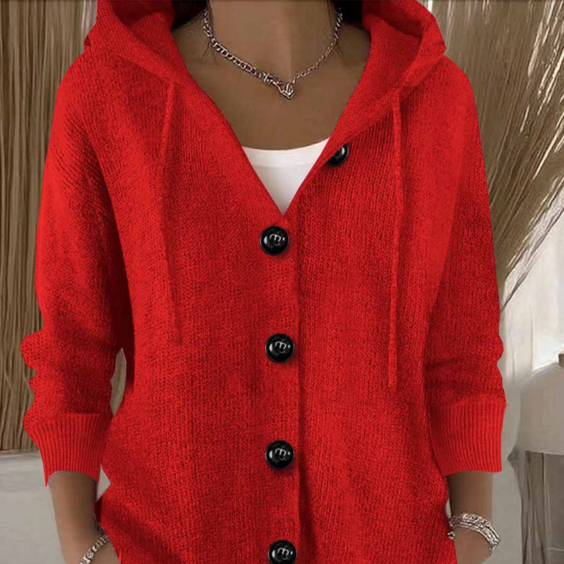 Linden — Grobstrickcardigan mit Kapuze