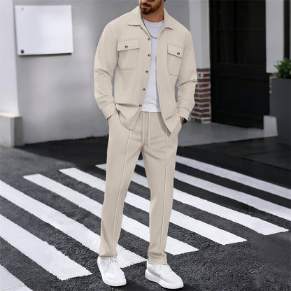 Maison — Waffelstrick Arbeitsjacke & Hosen Set