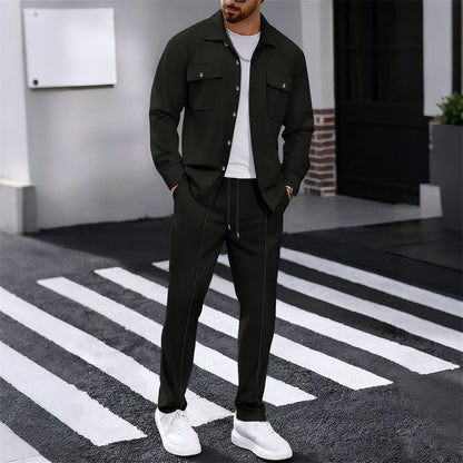 Maison — Waffelstrick Arbeitsjacke & Hosen Set