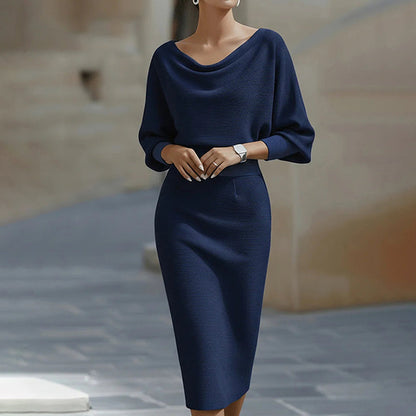 Silou — Schlankmachendes, figurbetontes elegantes Midikleid