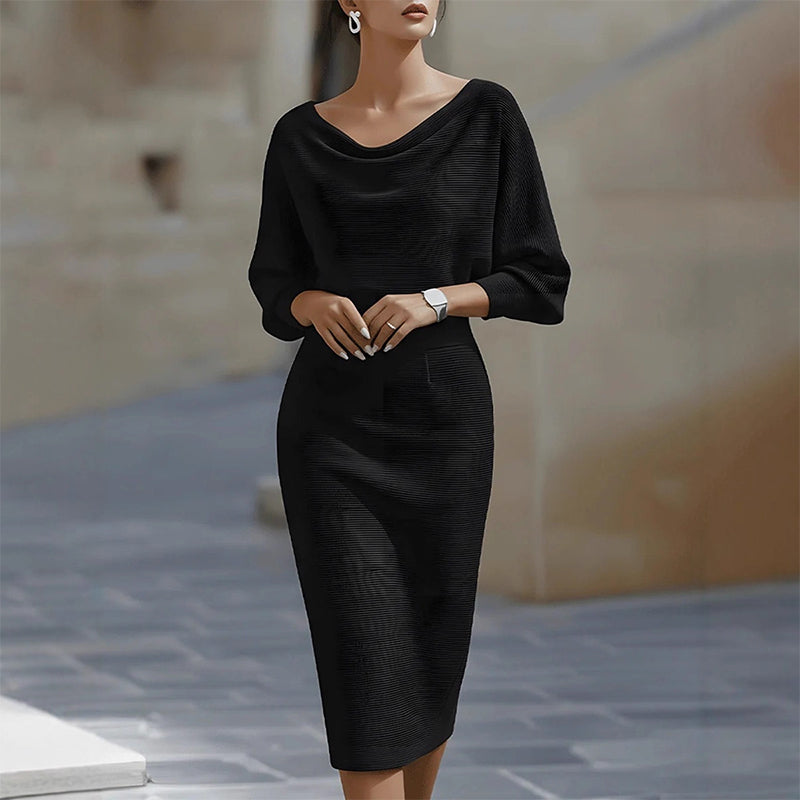 Silou — Schlankmachendes, figurbetontes elegantes Midikleid