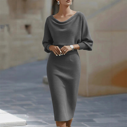 Silou — Schlankmachendes, figurbetontes elegantes Midikleid