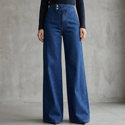 Largève — Hochtaillierte Weite Denim-Jeans