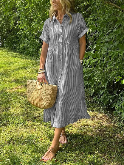 Marchand — Gestreiftes Hemdblusenkleid