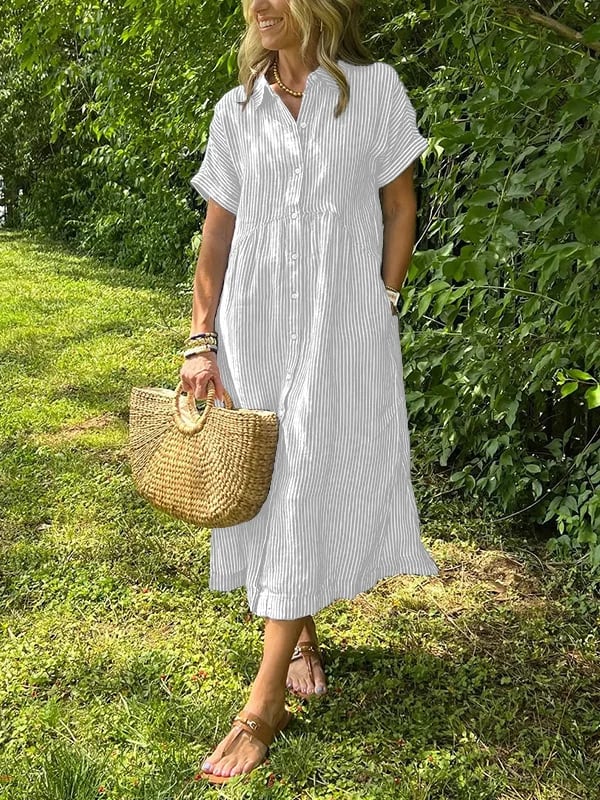 Marchand — Gestreiftes Hemdblusenkleid