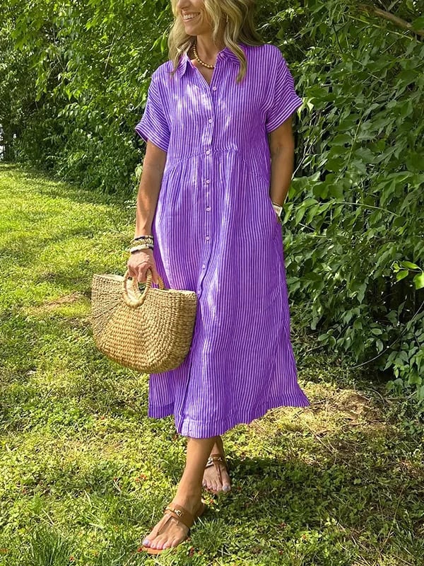 Marchand — Gestreiftes Hemdblusenkleid