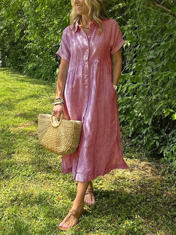 Marchand — Gestreiftes Hemdblusenkleid
