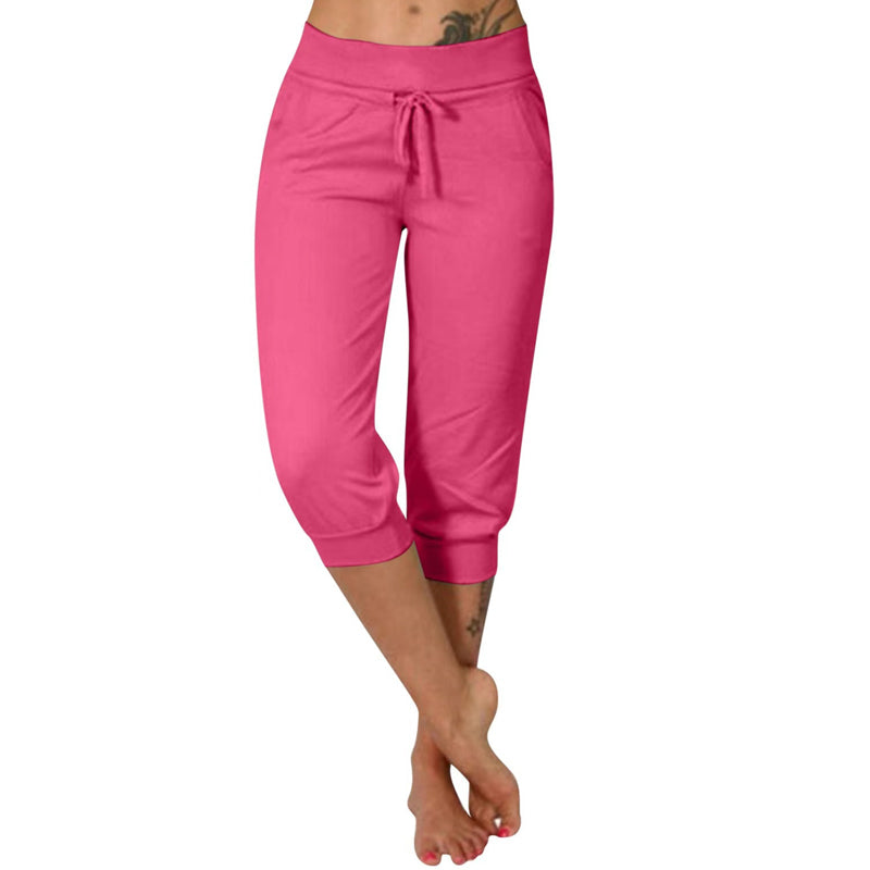 Luvène — Capri Jogger mit Kordelzug und Taschen