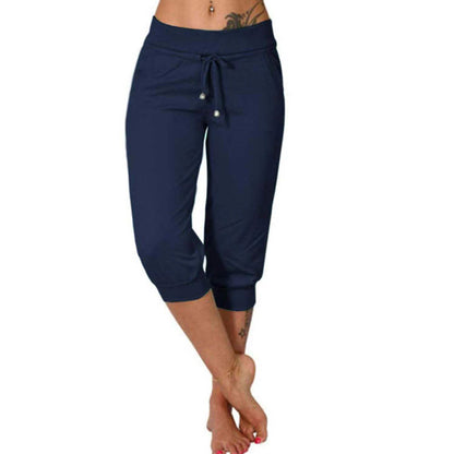 Luvène — Capri Jogger mit Kordelzug und Taschen