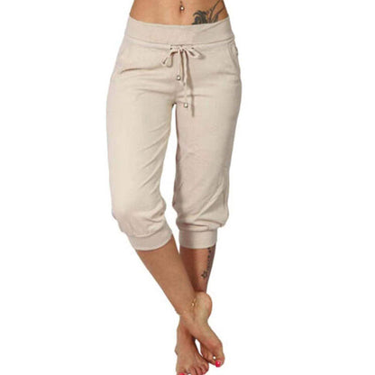 Luvène — Capri Jogger mit Kordelzug und Taschen