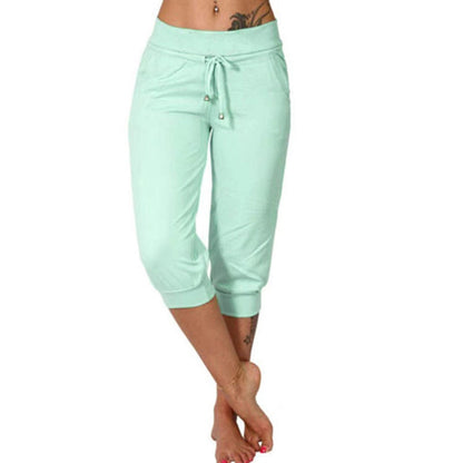 Luvène — Capri Jogger mit Kordelzug und Taschen