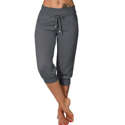 Luvène — Capri Jogger mit Kordelzug und Taschen