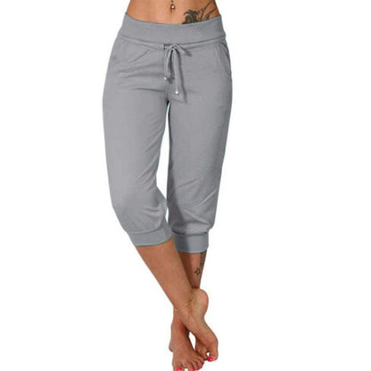Luvène — Capri Jogger mit Kordelzug und Taschen