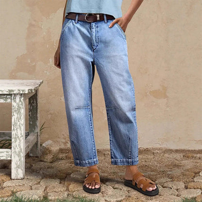 Vaudreau — Vintage-Waschung Verkürzte Jeans