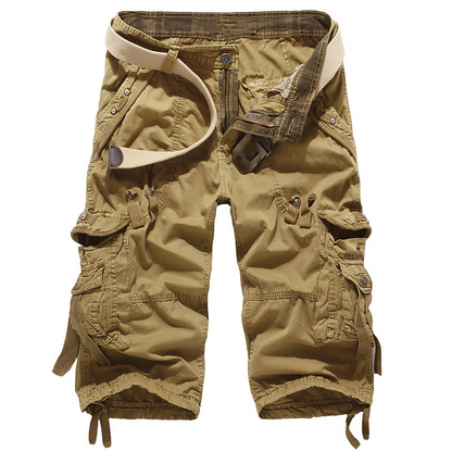 Kastellan — Mehrfach-Taschen Baumwoll-Mix Cargo Shorts