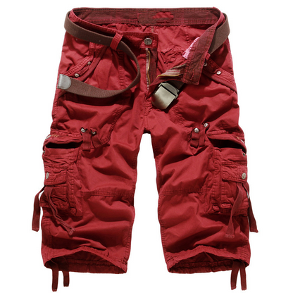 Kastellan — Mehrfach-Taschen Baumwoll-Mix Cargo Shorts