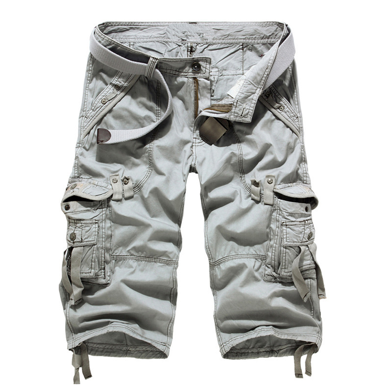 Kastellan — Mehrfach-Taschen Baumwoll-Mix Cargo Shorts