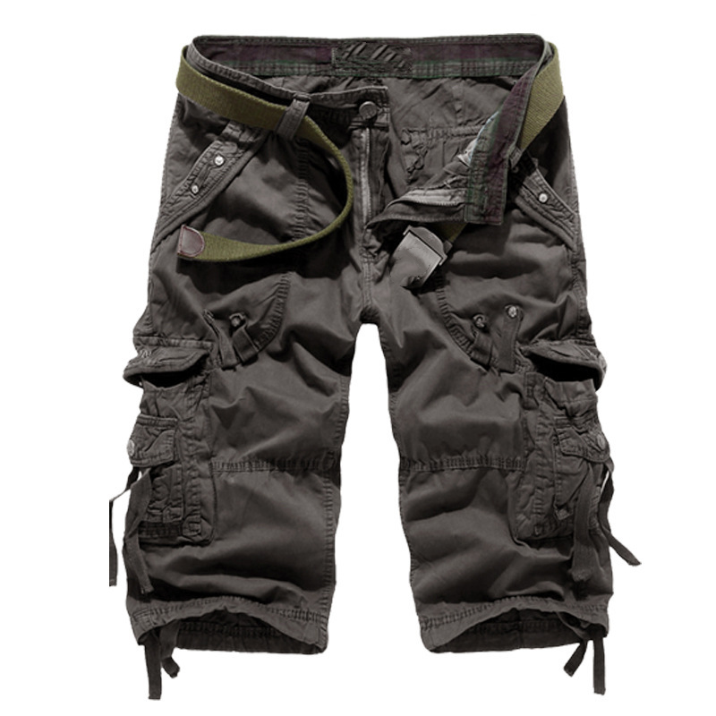 Kastellan — Mehrfach-Taschen Baumwoll-Mix Cargo Shorts