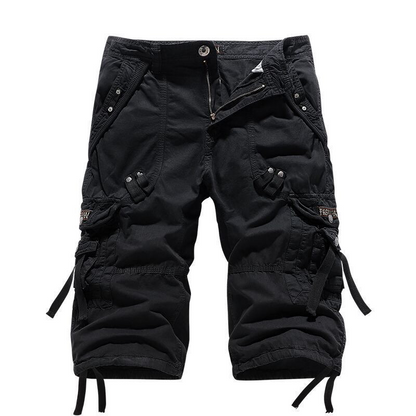 Kastellan — Mehrfach-Taschen Baumwoll-Mix Cargo Shorts