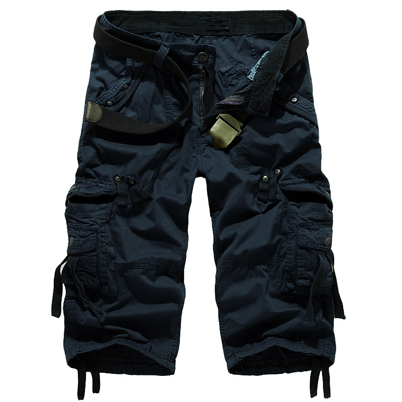 Kastellan — Mehrfach-Taschen Baumwoll-Mix Cargo Shorts