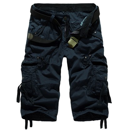 Kastellan — Mehrfach-Taschen Baumwoll-Mix Cargo Shorts
