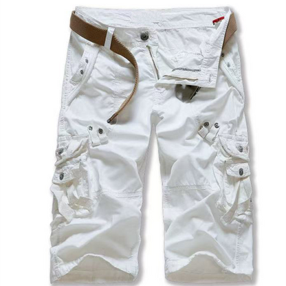 Kastellan — Mehrfach-Taschen Baumwoll-Mix Cargo Shorts