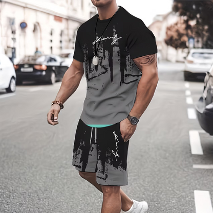 Kaldor — Grafikdruck T-Shirt & Shorts Set