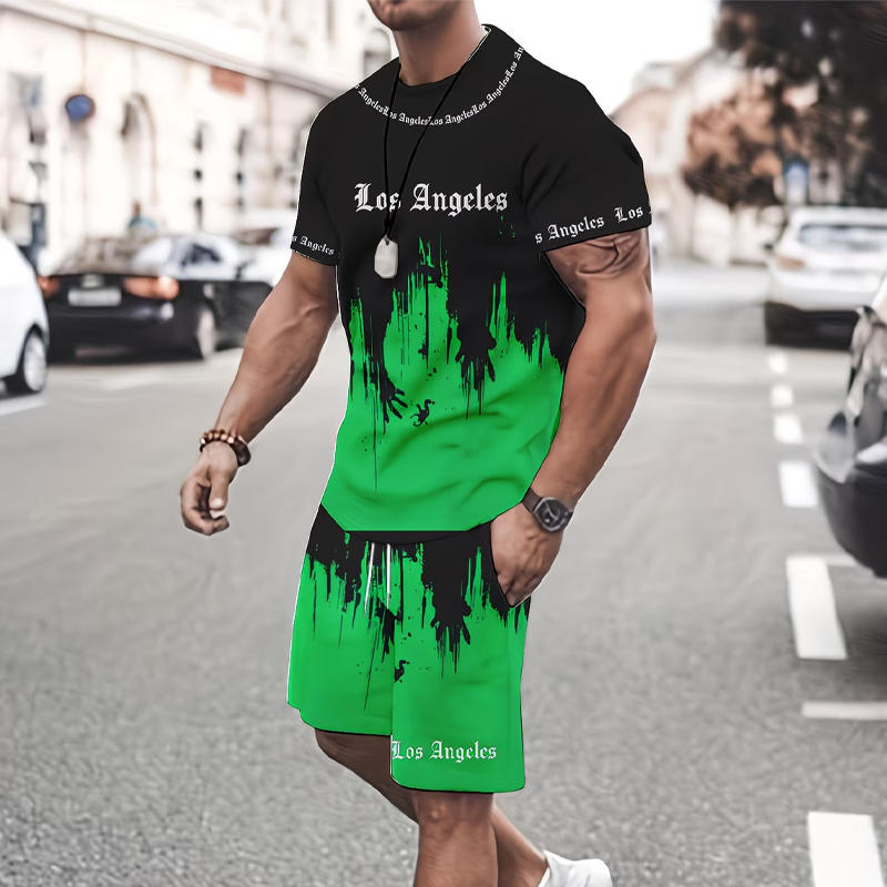 Kaldor — Grafikdruck T-Shirt & Shorts Set