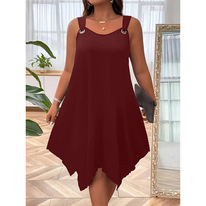 Verlynne — Ärmelloses Kleid mit asymmetrischem Saum