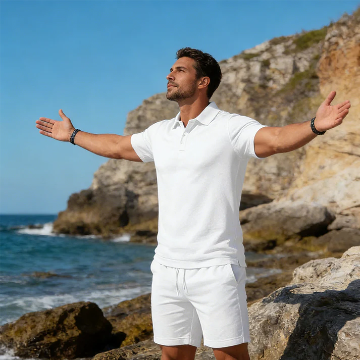 Marcheval — Herren Polo- und Shorts-Set