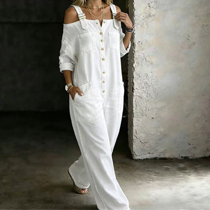 Solmar — Schulterfreier Jumpsuit mit Weitem Bein