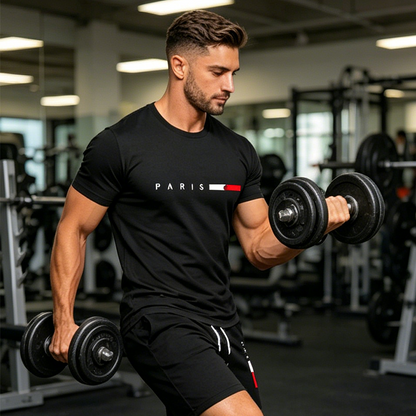 Luxven — Druck T-Shirt & Shorts Passendes Zweiteiliges Set
