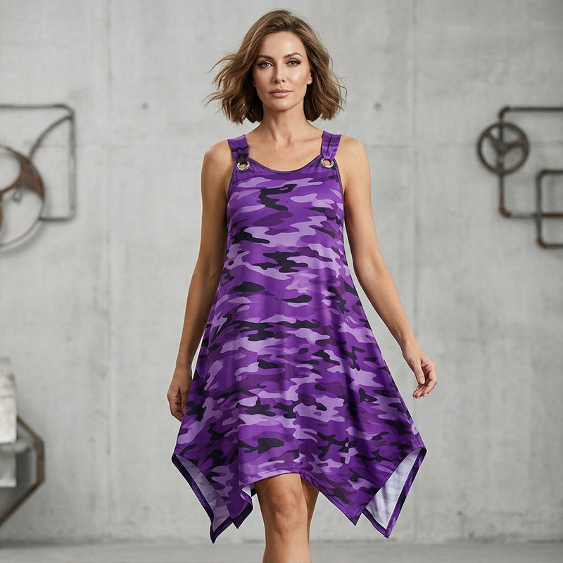 Kastova — Camouflage-Print Halterkleid