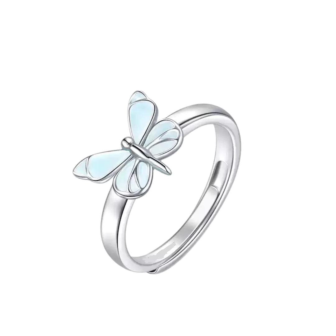 Papillon — Blaues Schmetterlings-Halskette mit zartem Charme