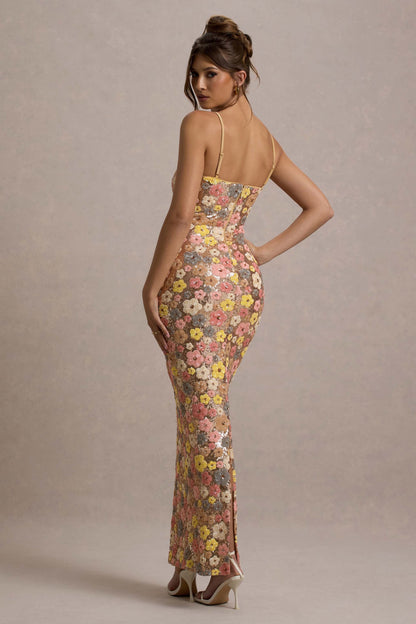 Florène - Romantisches Blumen-Midi-Kleid