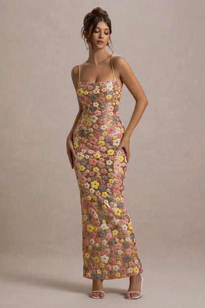 Florène - Romantisches Blumen-Midi-Kleid