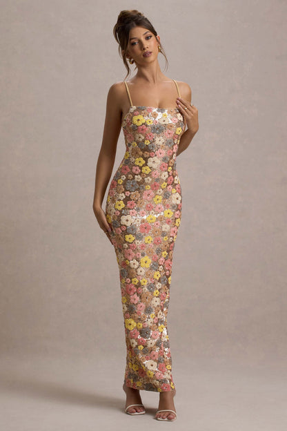 Florène - Romantisches Blumen-Midi-Kleid